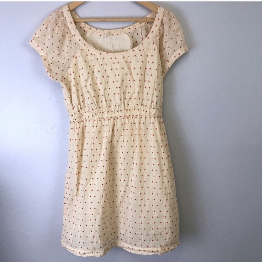 J.Crew Red Polka Dot Dress, short sleeve, size M